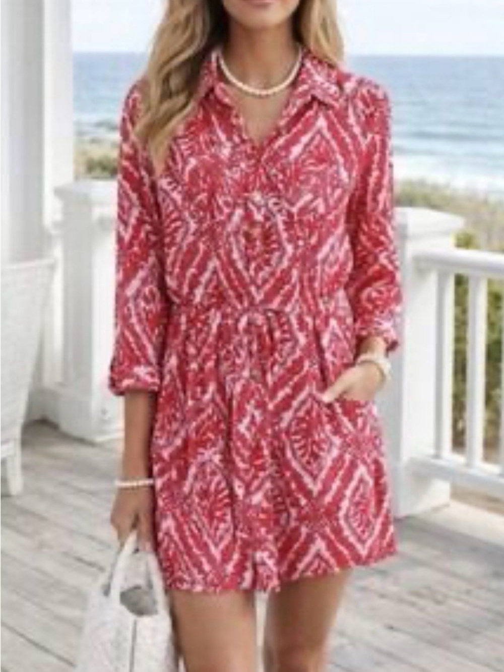 Lilly Pulitzer Long Sleeve Coral Reef Dress Size 2